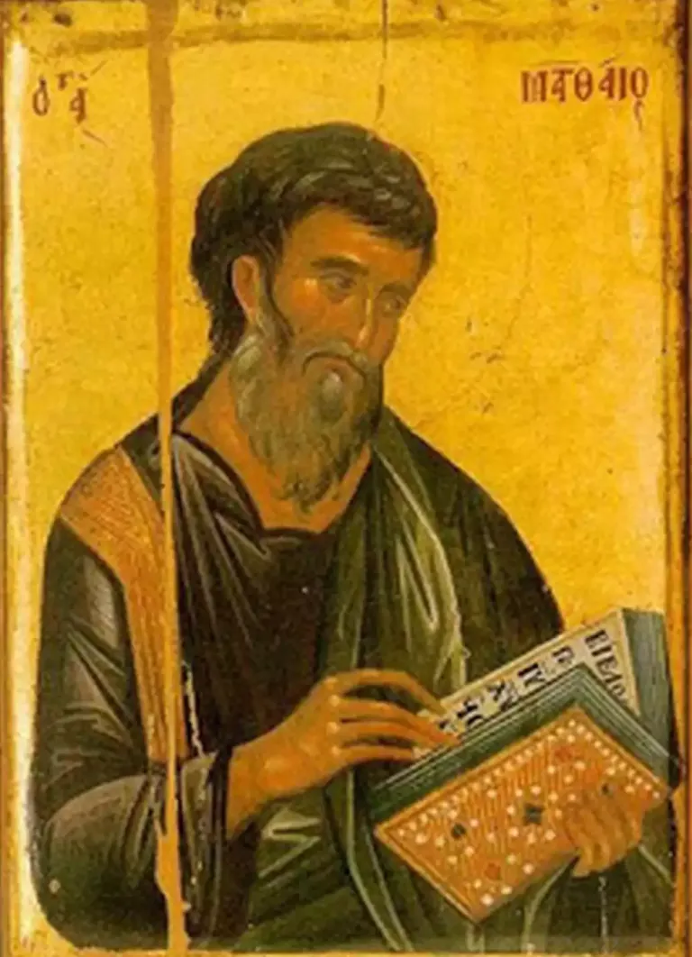 14th-century Hilandar Monastery icon of Saint Matthew.