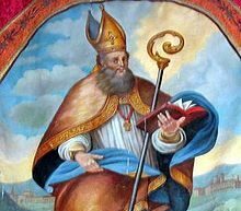 Saint Othmar's portrait, the revered Abbot of Saint Gall.