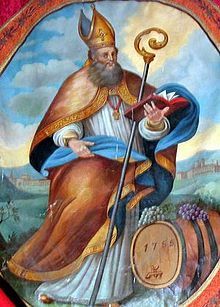 Saint Othmar's portrait, the revered Abbot of Saint Gall.