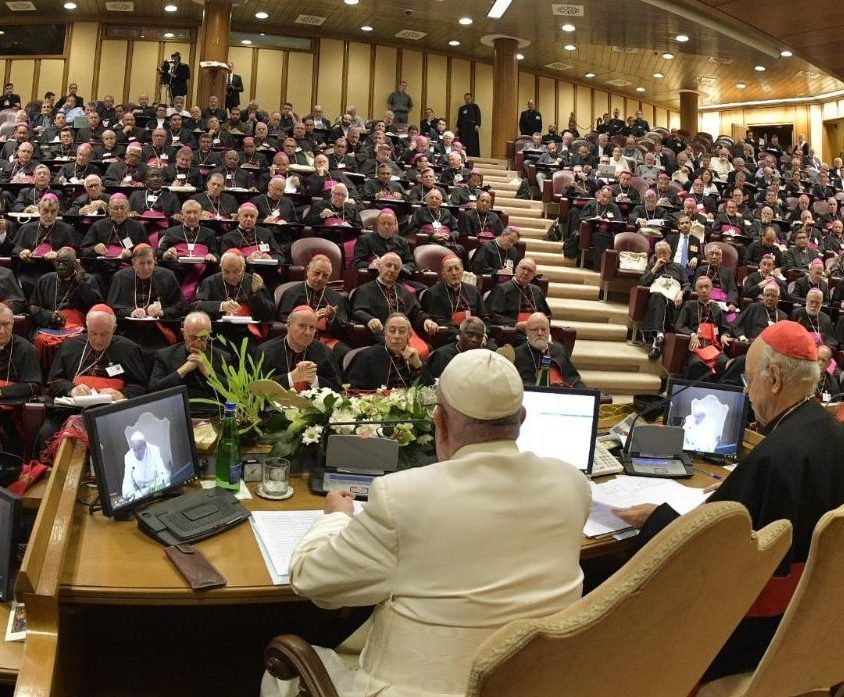 Vatican Synod in session with the Pope at the helm.