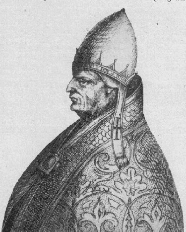 Historical B&W portrait of Gregory VI.