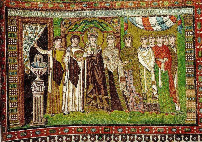 Theodora and Her Companions - Ancient Basilica Artwork