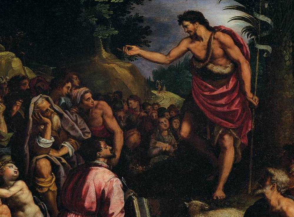 Allori's 'St John the Baptist Preaching', a 1601 oil painting.