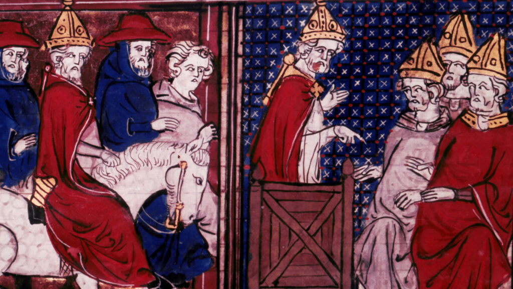 Pope Urban II in an 11th-century illuminated manuscript