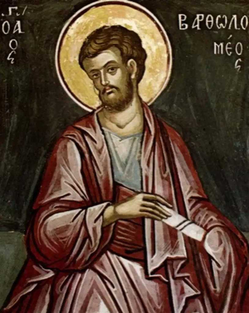 Apostle-Bartholomew-1546-fresco-St-Nicholas-Chapel-Stavronikita-Athos