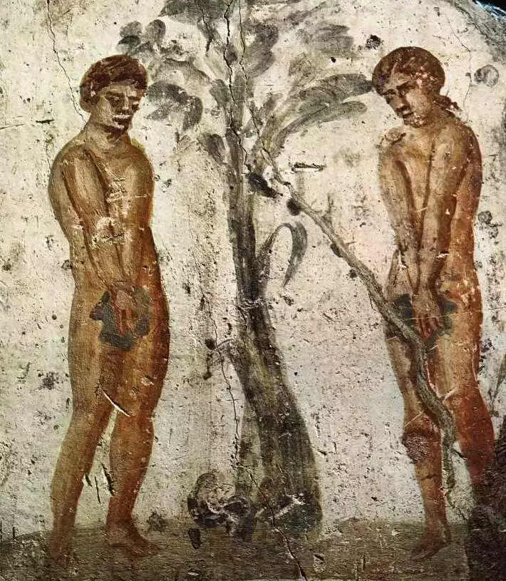 Late-3rd-century-Adam-Eve-fresco-Marcellinus-Peter-Rome.