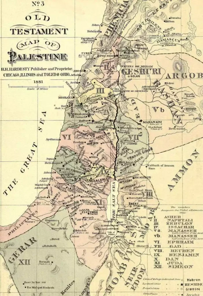 Israel-Map - An antique portrayal of Israel's geography