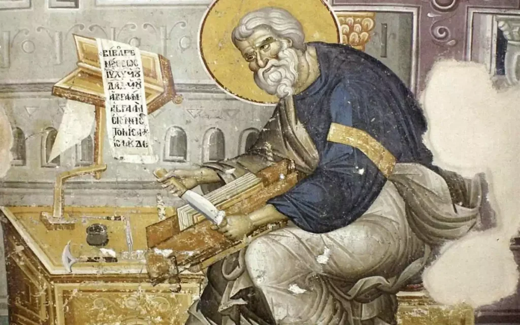 Panselinos-1300-Evangelist-Matthew-art-Protaton-Mount-Athos.