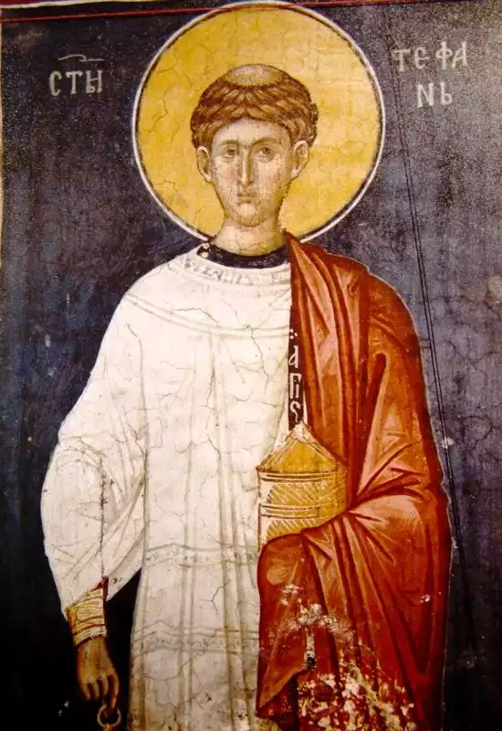14th-century-Saint-Stephen-fresco-Visoki-Dečani-Monastery.