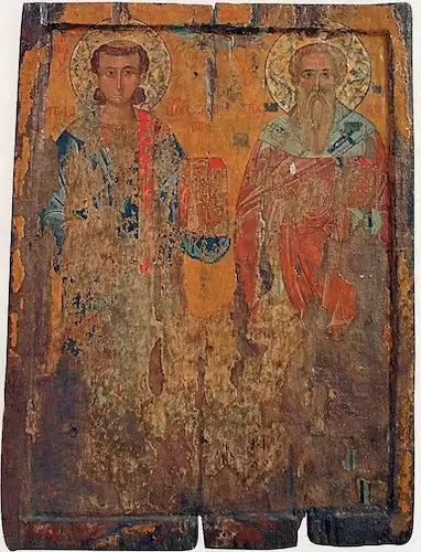 Saint Stephen and Tychicus icon, 16th-century.