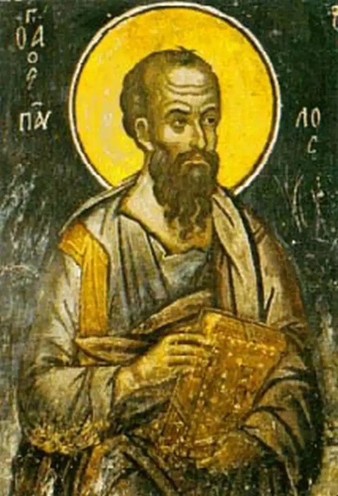 Vibrant-Apostle-Paul-fresco-Cyprus-10th-century-artwork.