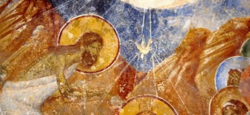Ancient-Byzantine-fresco-Elasona-Greece-Holy-Spirit