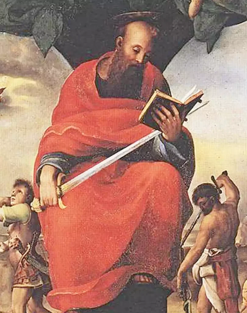 Domenico-Beccafumi's-1515-St-Paul-oil-on-wood-artwork.