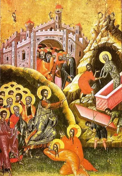 Byzantine-icon-resurrection-Lazarus-vibrant-detail
