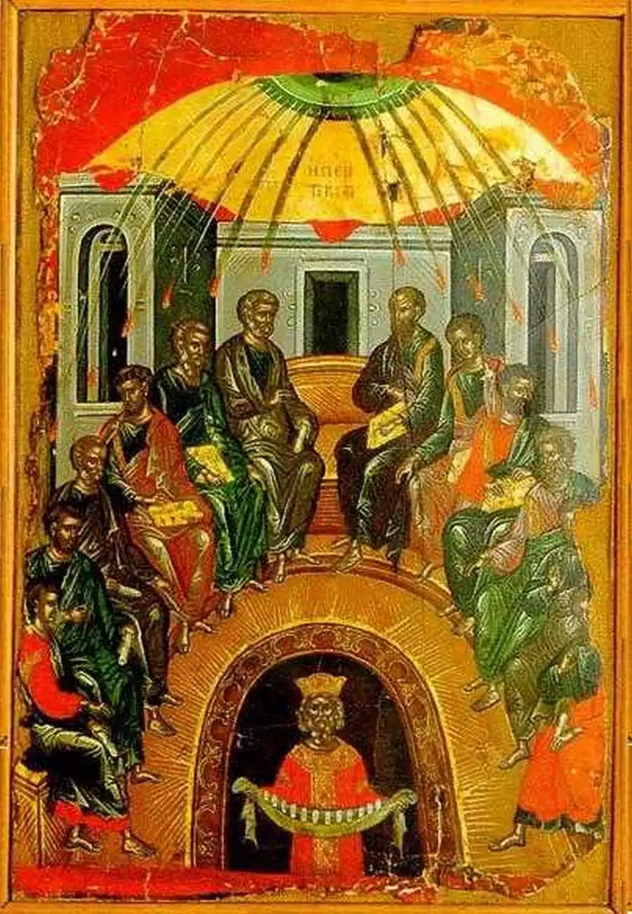 15th-century Byzantine-Pentecost masterpiece, Christian Museum, Athens