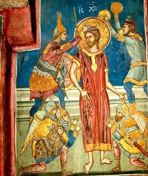 Resava-Monastery-Byzantine-fresco-of-Christ's-suffering.