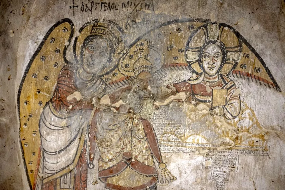 Christ-Archangel-Michael-fresco-ancient-Nubia-Sudan-Greek-inscriptions