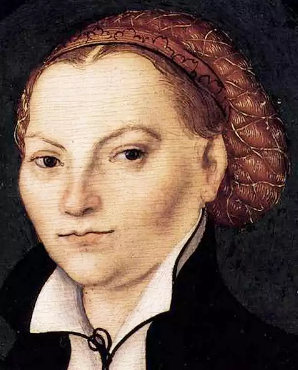 Oil-painted portrait of Katharina von Bora by Lucas Cranach elder dated to 1525