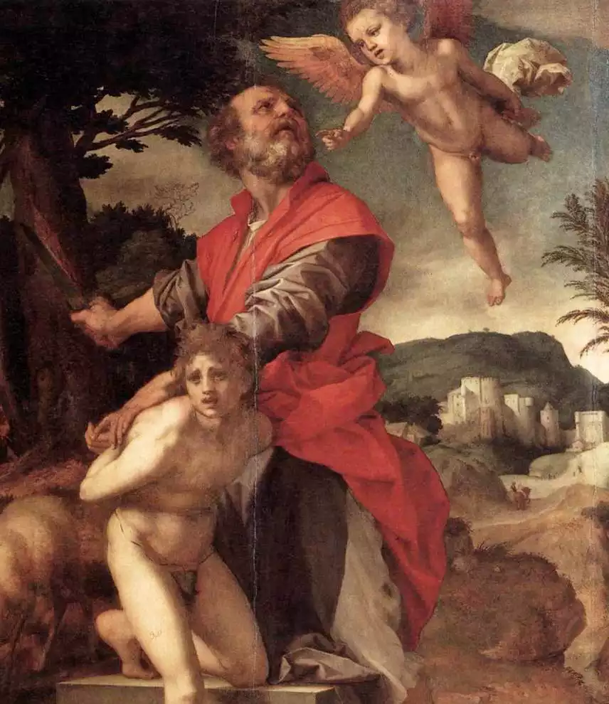 Renaissance-artwork-The-Sacrifice-of-Abraham-by-Andrea-del-Sarto-1527-28